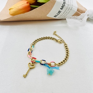 <span class=keywords><strong>Pulseras</strong></span> HC <span class=keywords><strong>de</strong></span> Acero Inoxidable con Candado <span class=keywords><strong>de</strong></span> Corazón, Brazalete <span class=keywords><strong>de</strong></span> Cadena Colorida, Joyería al por Mayor, Collar Estilo <span class=keywords><strong>UNO</strong></span> <span class=keywords><strong>de</strong></span> <span class=keywords><strong>50</strong></span> Marca Española - Product Image 1