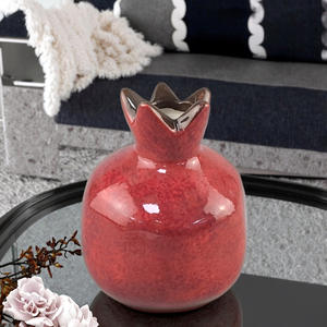 Vendita calda ceramica decorativo melograno <span class=keywords><strong>vaso</strong></span> transfrontaliero per europa & America per soggiorno arredamento con fiori secchi - Product Image 1