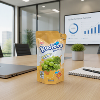 Sachets en plastique personnalisés pour boissons liquides avec paille, pour machine de remplissage de jus en aluminium, pochettes verticales à bec verseur