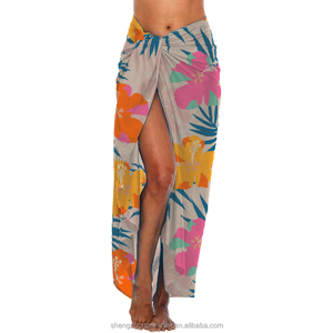 USA Hawaii tùy chỉnh in thiết kế nóng bán 100% Rayon sarong pareo bãi biển khăn & áo tắm coverup váy & phong <span class=keywords><strong>c</strong></span>ách Bikini Bìa up - Product Image 4