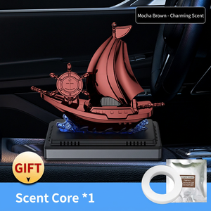 Adorno de Perfume para Coche con Forma de Barco de Resina, Energía Solar, Evaporación Natural, Sensor de Luz, Rotación, Fragancia Floral para Consola Central 31-60 - Product Image 3