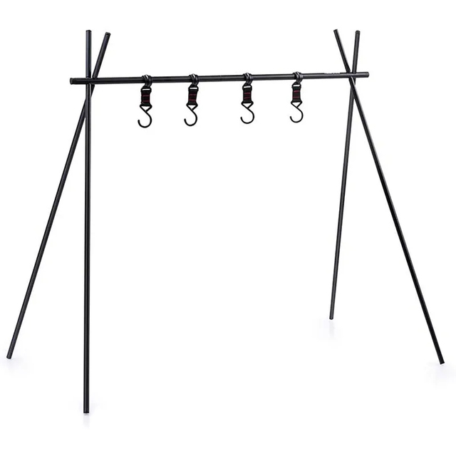 Outdoor Camping Hanging Rack, Lightweight Foldable Portable Tripod for Light Tools Cookware Hanging