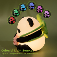 Haute qualité Kawaii Panda Led veilleuse Rechargeable Silicone veilleuse avec dessin animé conception mignon Animal veilleuse pour les enfants