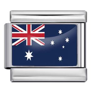 Bracciali Charm alla Moda Moyamiya di Grande Successo in Acciaio al Titanio con Modulo Italiano Fai-da-Te e Foto della Bandiera Nazionale - Product Image 5