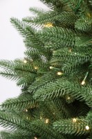 Arbre de Noël artificiel Fat Home PE 210CM avec lumières LED, design moderne et luxueux, couleur personnalisable, connexion automatique de l'alimentation et des lumières