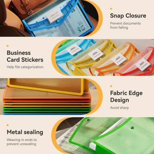 צבע a4 גודל פלסטיק מרחיב תיק קובץ אקורדיון שקוף אקורדיון חומר pp - Product Image 4