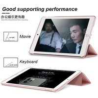 Étui rigide transparent ultra-fin en PC pour iPad 5e/6e génération avec fonction veille/réveil automatique magnétique, modèle pour tablette de 10,2 pouces