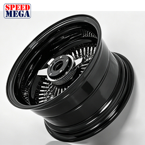 Jantes à rayons Speedmega Deep Dish Wire Rims Cross Lace 72 Multi Staggerd Spoke Wire Wheels pour Packard 14x6 14x7 - Product Image 3