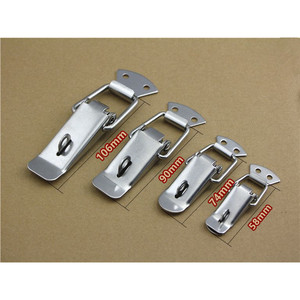 Xin Jieliang Stainless Steel Spring Latch 106mm 90mm 74mm 58mm Heavy Duty Wooden Box Locks For <b>Luggage</b> And Industrial Use - Product Image 1
