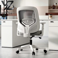 Chaise de bureau ergonomique en maille Yazhi avec base pivotante réglable en hauteur et support dorsal pour la maison et l'utilisation informatique