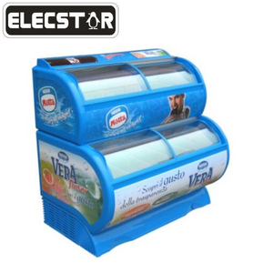 visipood freezer/ ice cream displsy showcase/merchandiser/2 tier visimax