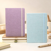 Carnet de notes personnalisé A5 en cuir PU avec sangle élastique, couverture rigide, pages lignées, logo personnalisé, papeterie de bureau, agenda