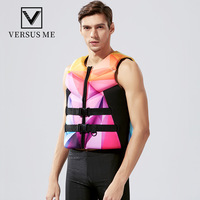 Gilet de sauvetage unisexe en mousse PVC néoprène, magnifique imprimé camouflage arc-en-ciel pour le surf et la natation, produit de vente en gros