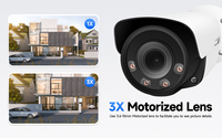 Hik NVR 플러그 앤 플레이 12MP 모터 구동 줌 불릿 POE IP 카메라 실외 보안 컬러 야간 투시경 오디오 AI 사람/차량 감지