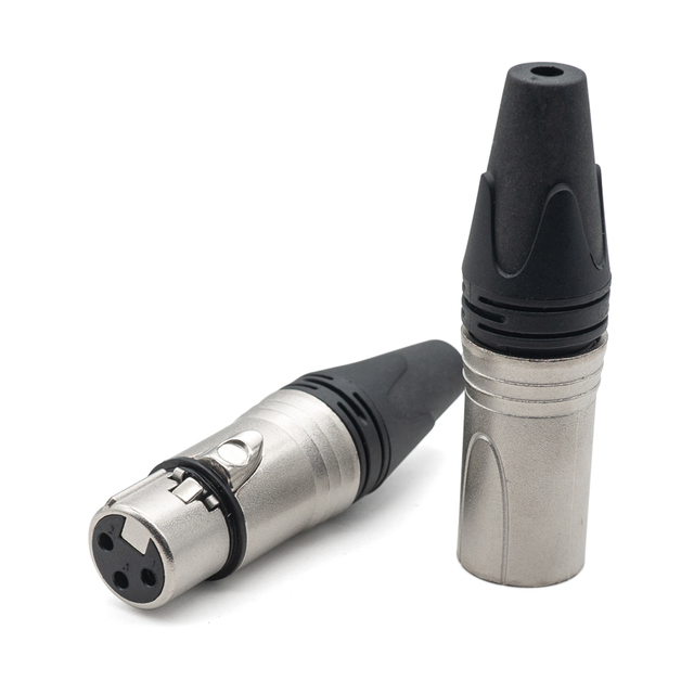 Superior Quality 3 Pole Female Male Xlr Cable Connector for Neutrik With Nickel Housing and Silver Contacts