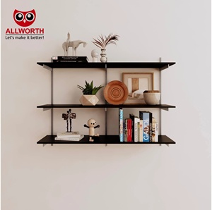 Chống gỉ chất lượng cao On-Wall Series Trắng linh hoạt cài đặt nhà vệ sinh Organizer Book và làm việc của nghệ thuật Kệ tường - Product Image 2