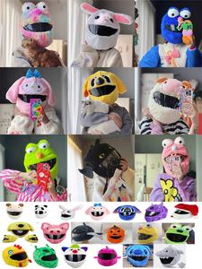 Housse de <span class=keywords><strong>casque</strong></span> de moto tout-terrain universelle, motif <span class=keywords><strong>chien</strong></span> amusant, personnalisée, en peluche, en ABS, état neuf - Product Image 2
