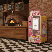Máquina de Yogurt Congelado de Alto Rendimiento HUAXIN 10L, Gran Capacidad, Pantalla Táctil HD de 32'', Autolimpieza, Operación Remota, Más de 50 Sabores, SDK Abierto