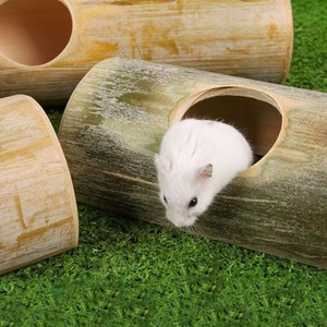 Tunnel en bambou avec une ou deux ouvertures pour hamsters, souris, rats, canaris, perruches, cockatoos, perroquets. - Product Image 5