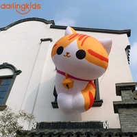Mascotte gonflable chat/écureuil entièrement imprimée, modèle de dessin animé lumineux pour la publicité et la décoration