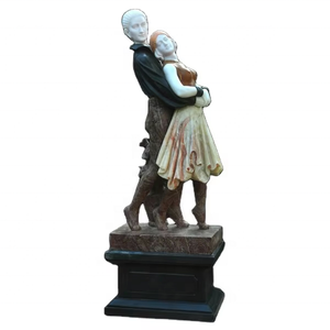 Estilo occidental hecho a mano pulido mármol piedra amor pareja estatua Nuestra Señora de Lourdes estatua mármol <span class=keywords><strong>Radha</strong></span> <span class=keywords><strong>Krishna</strong></span> estatua - Product Image 1