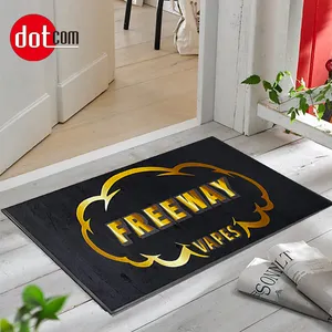 Personalized Dust Protection Jet Print Custom Logo Carpet Entrance Rug Logo Doormat Rubber Door Mat Floor Mats With Logo