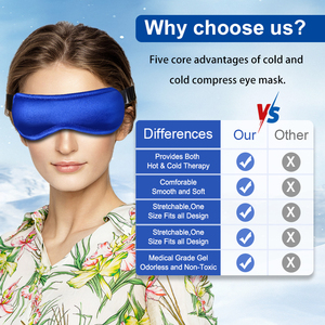 Mascarilla de Gel 3D <span class=keywords><strong>para</strong></span> Terapia Ocular al por Mayor - Dimensiones: Compra a Granel, Mascarilla de Sueño con Sensación de Seda Negra/Azul <span class=keywords><strong>para</strong></span> Spa, Hotel, Viajes, Regalo Promocional - Product Image 5