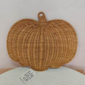 Cubiertos Vintage de Halloween, mantel decorativo de ratán, Natural Mantel Individual de calabaza tejido a mano, cestas de almacenamiento - Product Image 3