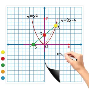 Lavagna magnetica personalizzata con contatori strumenti di insegnamento di matematica grafico a secco cancellano Coordinate magnetiche XY