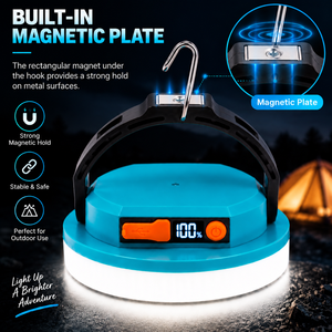 Lampe solaire portable de camping 150W 200W avec batterie 18650 intégrée, fonction de banque d'alimentation USB, lumière d'urgence magnétique suspendue - Product Image 3