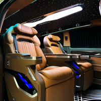 Kit de conversion intérieur complet pour Mercedes Classe V W447 à porte simple, sièges de capitaine Maybach, lit, éclairage de dôme hexagonal OEM