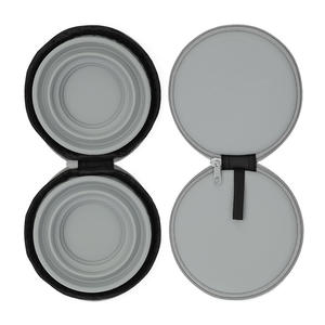 2-In-1 Draagbare Reishondenkommen Dubbele Siliconen Voederbakken Met Ritssluiting, Antislip, Geen Lekkage Voor Huisdiervoer En Watervoerbak - Product Image 4