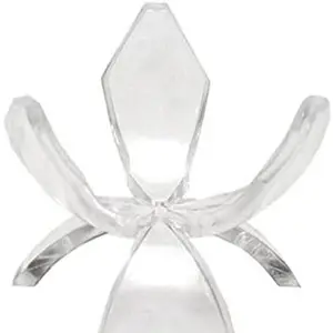 Clear Acrylic Ball Holder Stand Flower Shaped Plastic Egg Stand Holder
