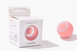Balle roulante intelligente rechargeable par USB pour chat, avec évitement automatique des obstacles, lumière LED, jeu autonome, anti-ennui, jouet interactif pour chat - Product Image 5