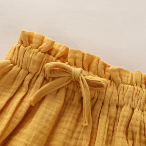 Túnica de manga acampanada para niñas pequeñas, ropa de verano de marca privada, Tops con cordón, bombachos, conjunto de muselina para bebés - Product Image 6