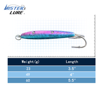 MISTER LURE 23g 49g Cuillère de pêche en métal 60g Jig de pêche en acier inoxydable pour la pêche au maquereau