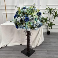 Ensemble de fleurs artificielles personnalisées rose vif pour mariage, boule de roses, arrangement vert longue durée au toucher naturel et réaliste