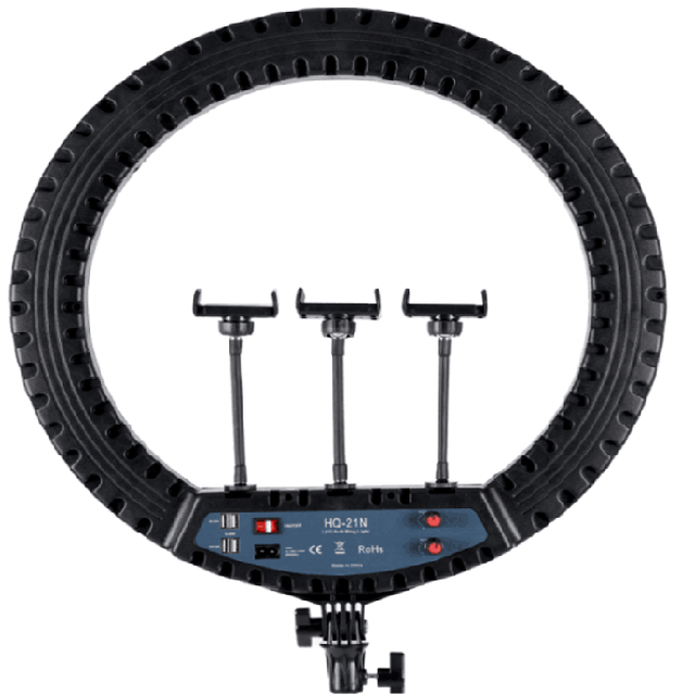 HQ-21N LED Ring Light with Tripod Stand Selfie Photo & Video Lighting for Studio Makeup Live Shows & Photography