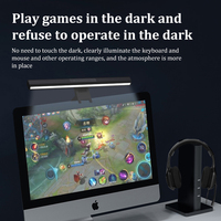 Barra de Luz para Monitor, Barra de Luz LED para Pantalla de Ordenador, Lámpara de Lectura Electrónica, 3 Modos de Color, Barra de Luz con Regulador de Intensidad, Lámpara de Ordenador