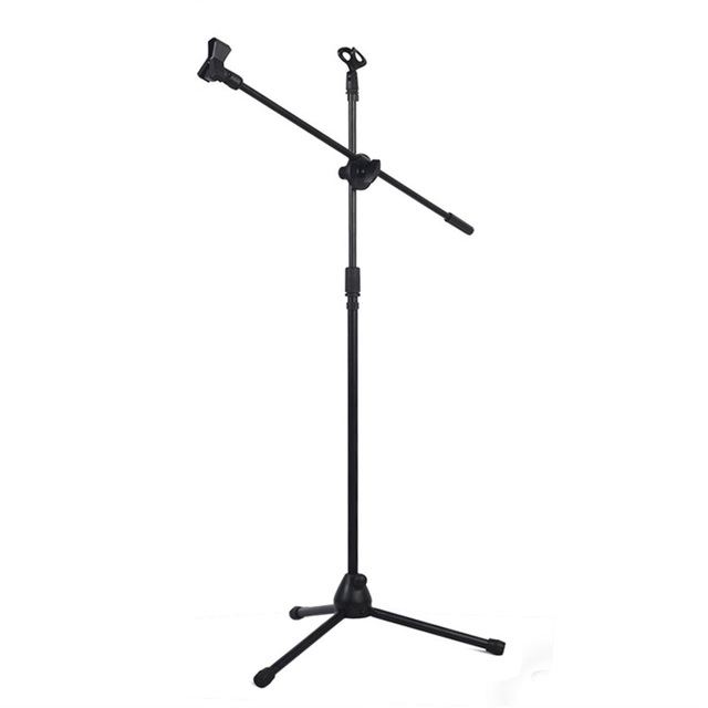 Microphone Boom Arm Stand Support Mic Clip Stand Floor Swing Stand Kit