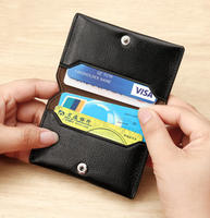 Dompet Lipat Kulit Asli Mewah Logo Kustom Grosir, Tempat Kartu Kredit & ID Bisnis
