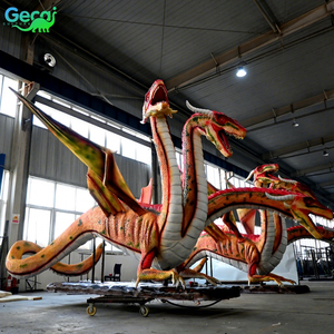 GeCai Balancín de Dinosaurio Metálico Electrónico a Gran Escala con Simulación de Humo para Exhibición en Jardines Escénicos y Paisajes - Product Image 1