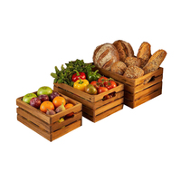 Houten mand met handvat, opbergcontainer, huishoudelijke organizer, voedselpresentatie, cadeaukist met deksel, bruidsmeisjes- en bruidegomskist