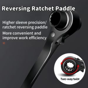 Kit di chiavi a cricchetto reversibili Premium con doppia funzione e sgancio rapido per la manutenzione dell'auto - Product Image 4