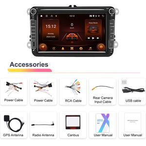 Radio Estéreo para Auto Podofo de 8'' con 2+64GB, Android, Doble DIN, CarPlay, Android Auto, GPS, WiFi, FM, RDS, EQ para VW/SAGITAR/JAT - Product Image 6