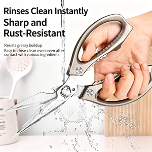 Ciseaux de cuisine multifonctionnels pour volailles, manche en alliage d'aluminium, lame en acier titane, résistants à la rouille, faciles à rincer - Product Image 1