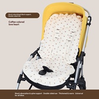 Coussin de siège pliable universel en coton épais pour poussettes papillon libellule pour bébés de 0 à 3 ans