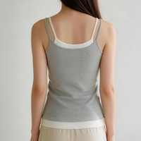 Camisole pour femme avec soutien-gorge intégré, bretelles spaghetti, haute élasticité, respirante, OEM ODM