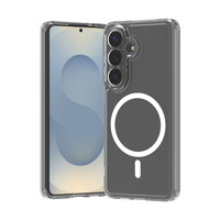 Coque de téléphone 2-en-1 personnalisable S26 Ultra transparente avec anneau magnétique en TPU+PC, protection antichoc et anti-chute