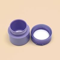 Nouvel Arrivage Pot Cosmétique en Plastique PP Violet Impact Personnalisé pour Crème Visage et Soins de la Peau, avec Couvercle à Vis Doré Estampé, ISO9001